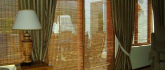 Бамбуковые шторы в интерьере + фото
