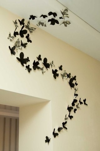 Декор стен бабочками своими руками + фото