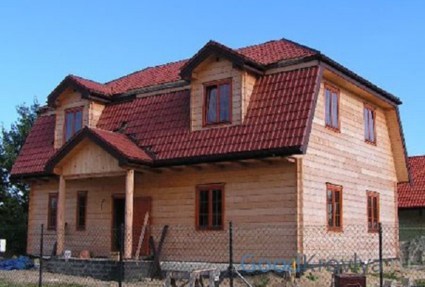 Одноэтажный дом с вальмовой крышей